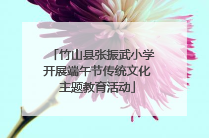 竹山县张振武小学开展端午节传统文化主题教育活动